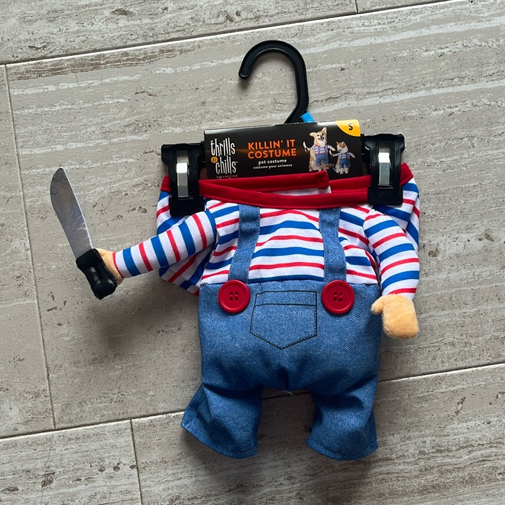 Chucky-style pet costume
